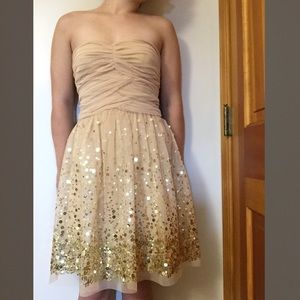 Delia’s Short Champagne Formal Sequin Dress